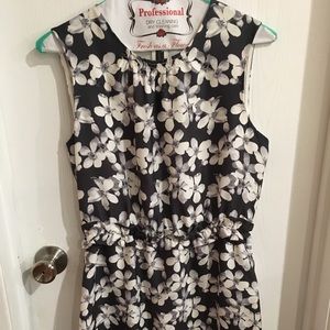 EUC Kate Spade Black & white silk floral dress 4